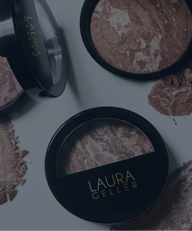 White text reading 'LAURA GELLER' on a black background.