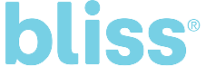 The Bliss logo in a light blue sans-serif font on a solid white background.